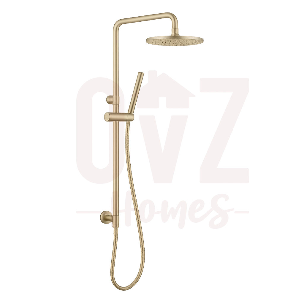 Round Sliding Shower Rail with 3 Mode Handheld Shower Set Variant Colour Available Lead-free copper