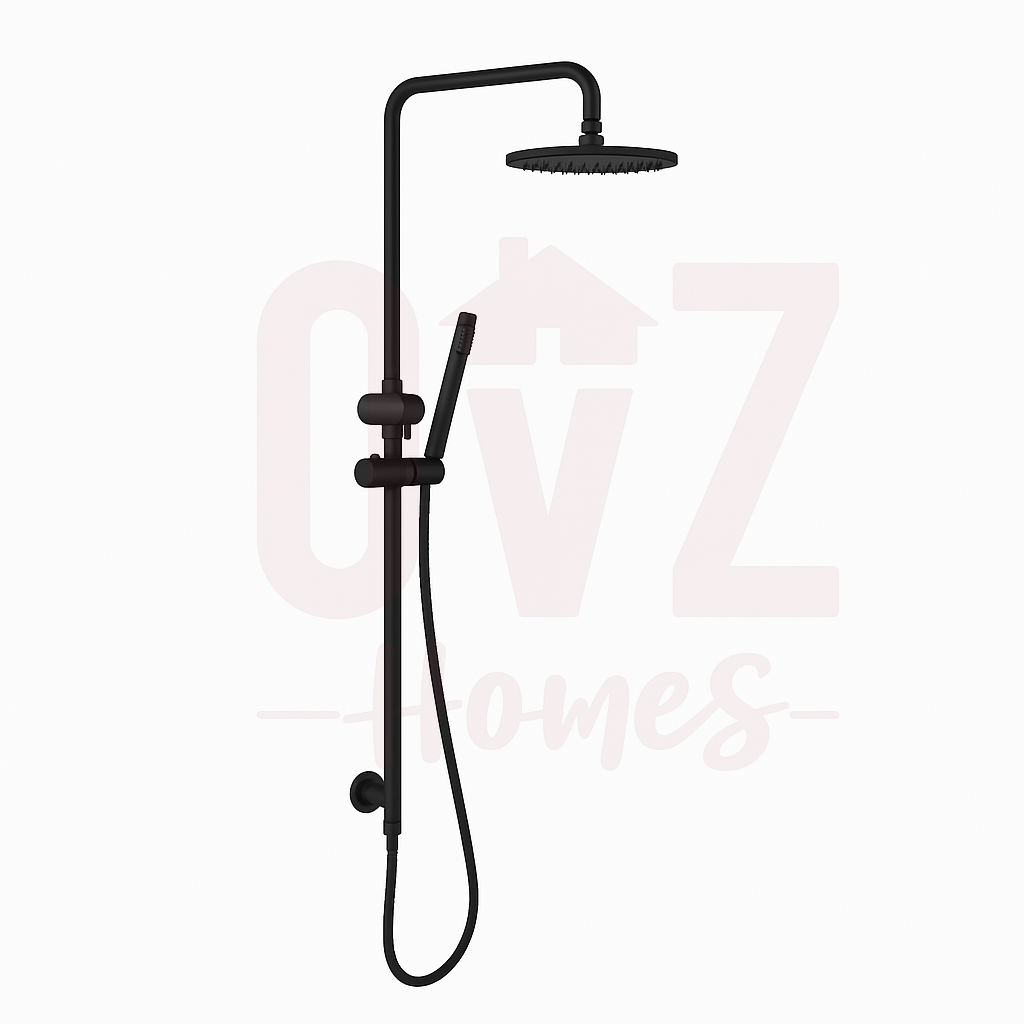 Round Sliding Shower Rail with 3 Mode Handheld Shower Set Variant Colour Available Lead-free copper