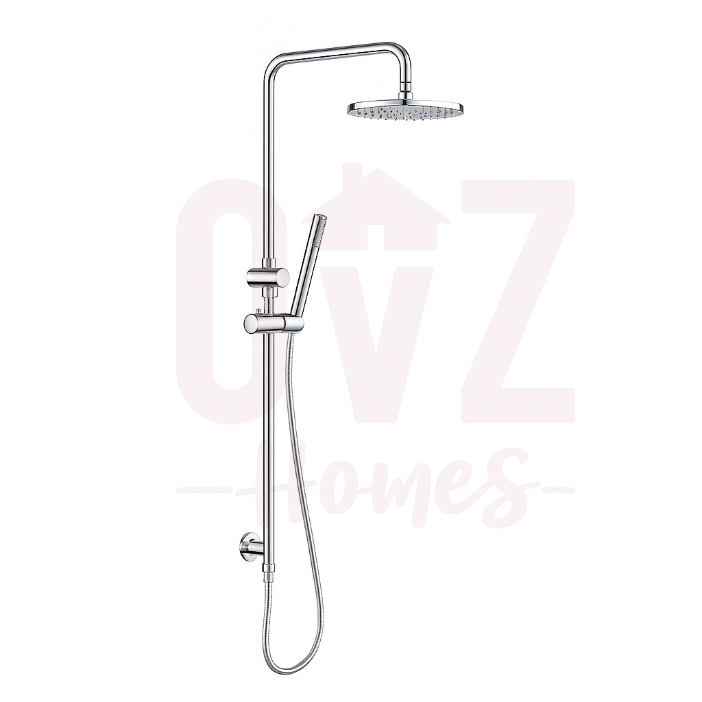 Round Sliding Shower Rail with 3 Mode Handheld Shower Set Variant Colour Available Lead-free copper