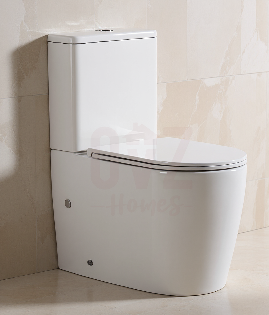 Bathroom Rimless Tornado Toilet Suite Comfort Height Back To Wall White