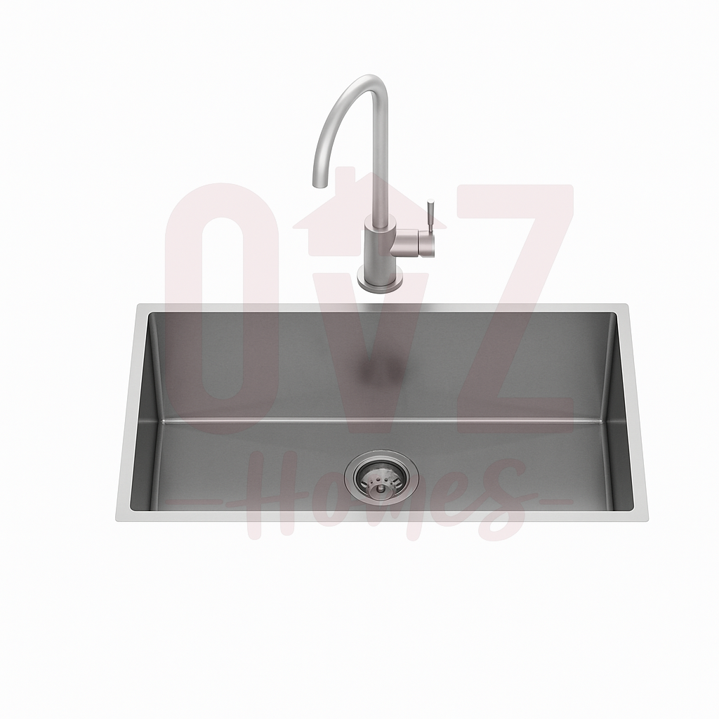 610*460*220mm Single Bowl Stainless Steel Handmade Sink for Undermount in kitchen and laundry Variant Colour Available