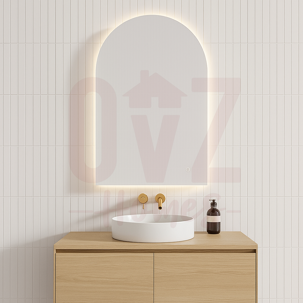 500mm Arch Backlit Led Mirror Touch Sensor Switch