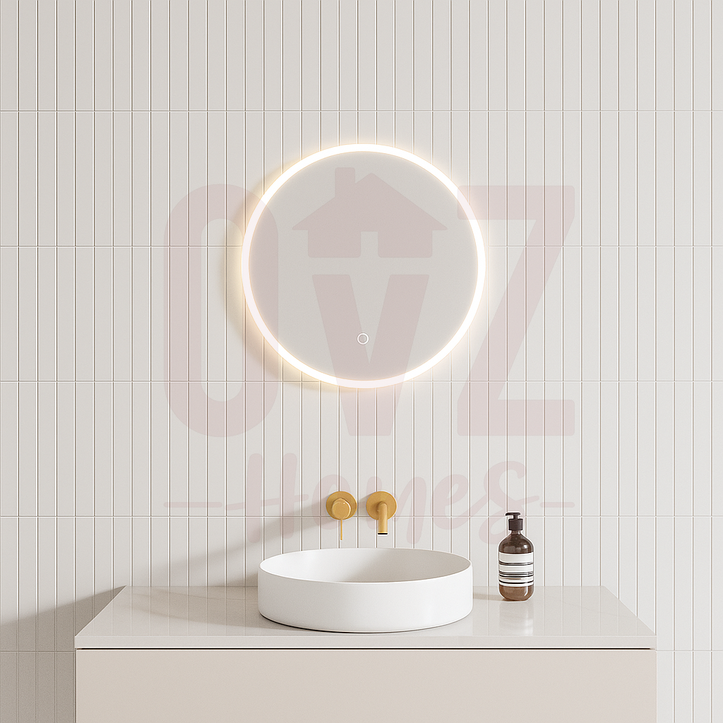 800mm Round Backlit Led Mirror Motion Sensor Auto On Light