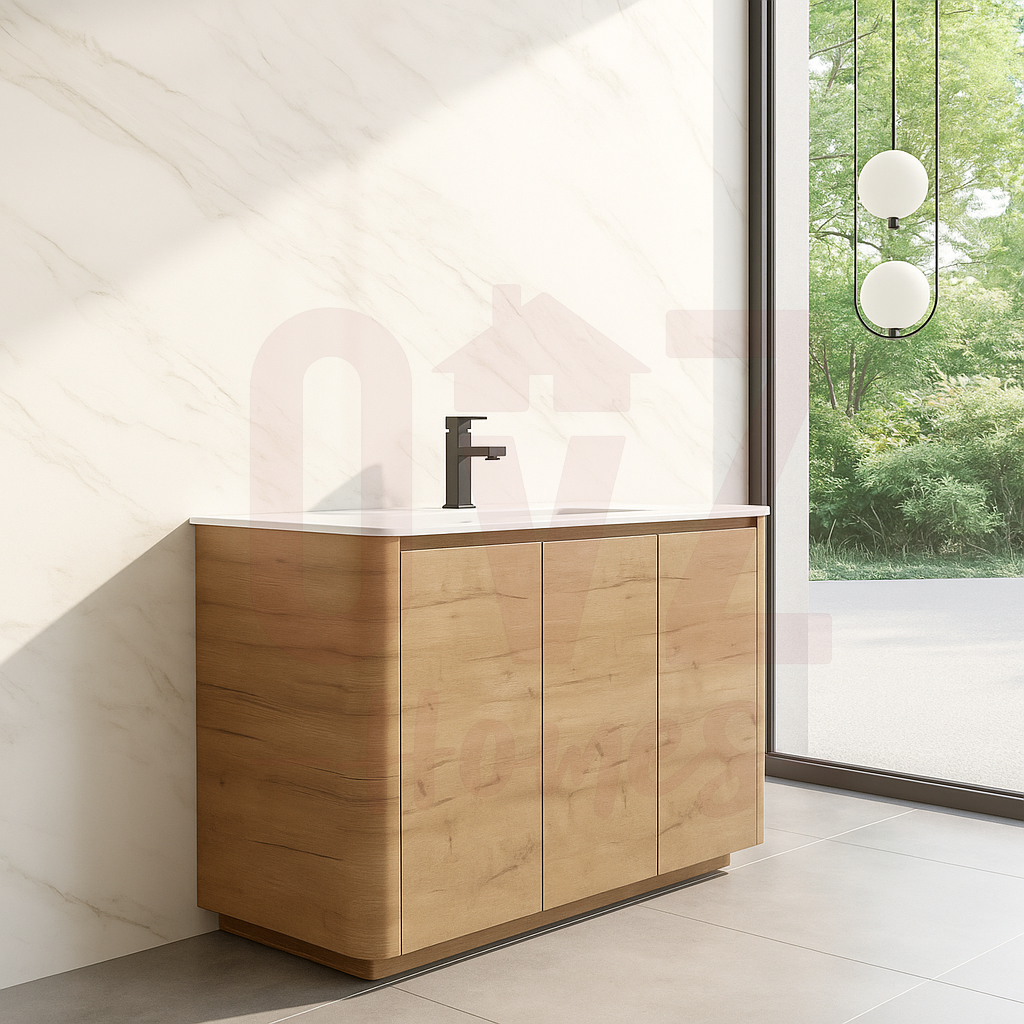 3-Drawer 3-Door 1200/1500/1800mm Bathroom Freestanding Leg Vanity Single Multi-Colour Cabinet Only