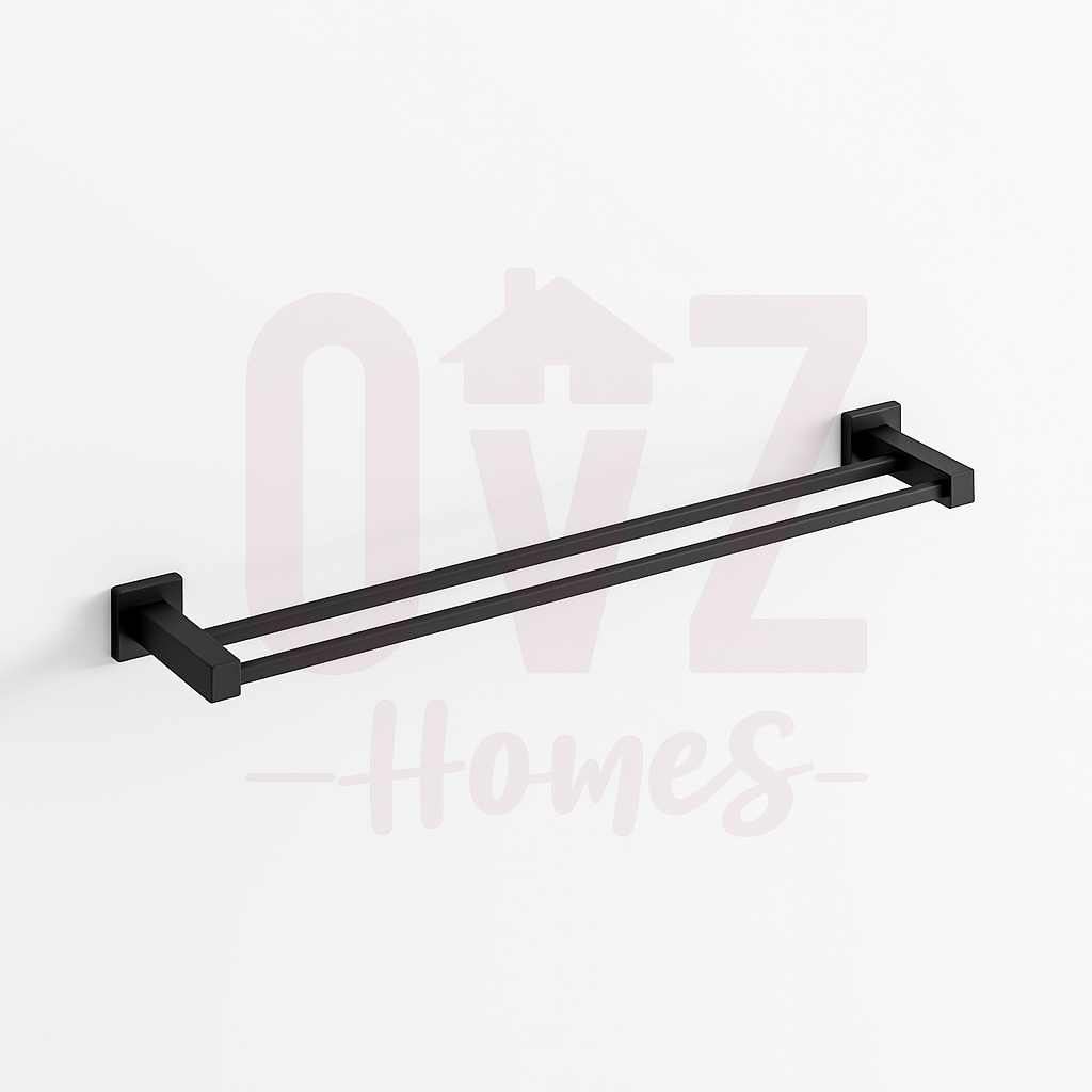 Euro Pin Lever Round Double Towel Rack Rail