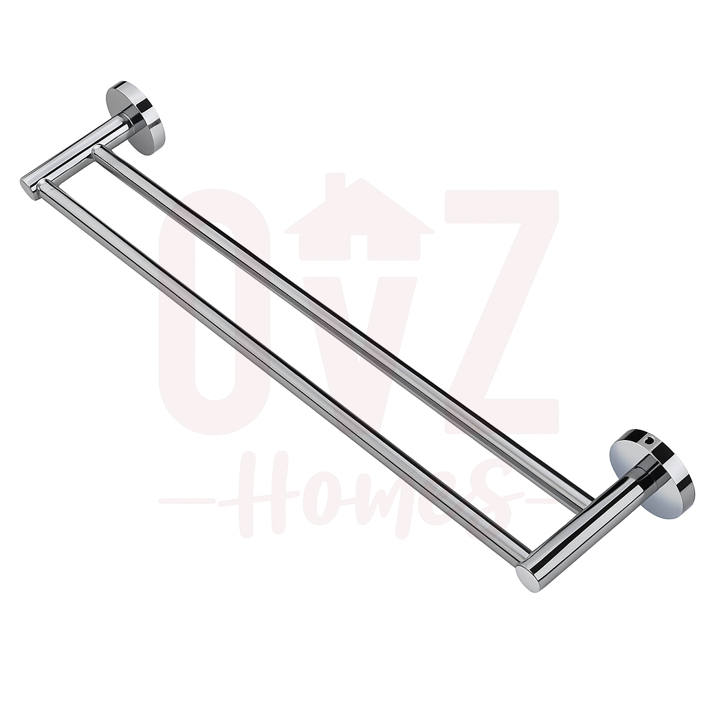 Euro Pin Lever Round Double Towel Rack Rail