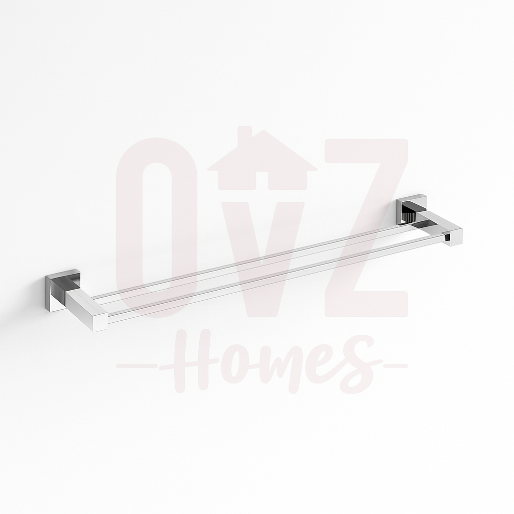 Euro Pin Lever Round Double Towel Rack Rail