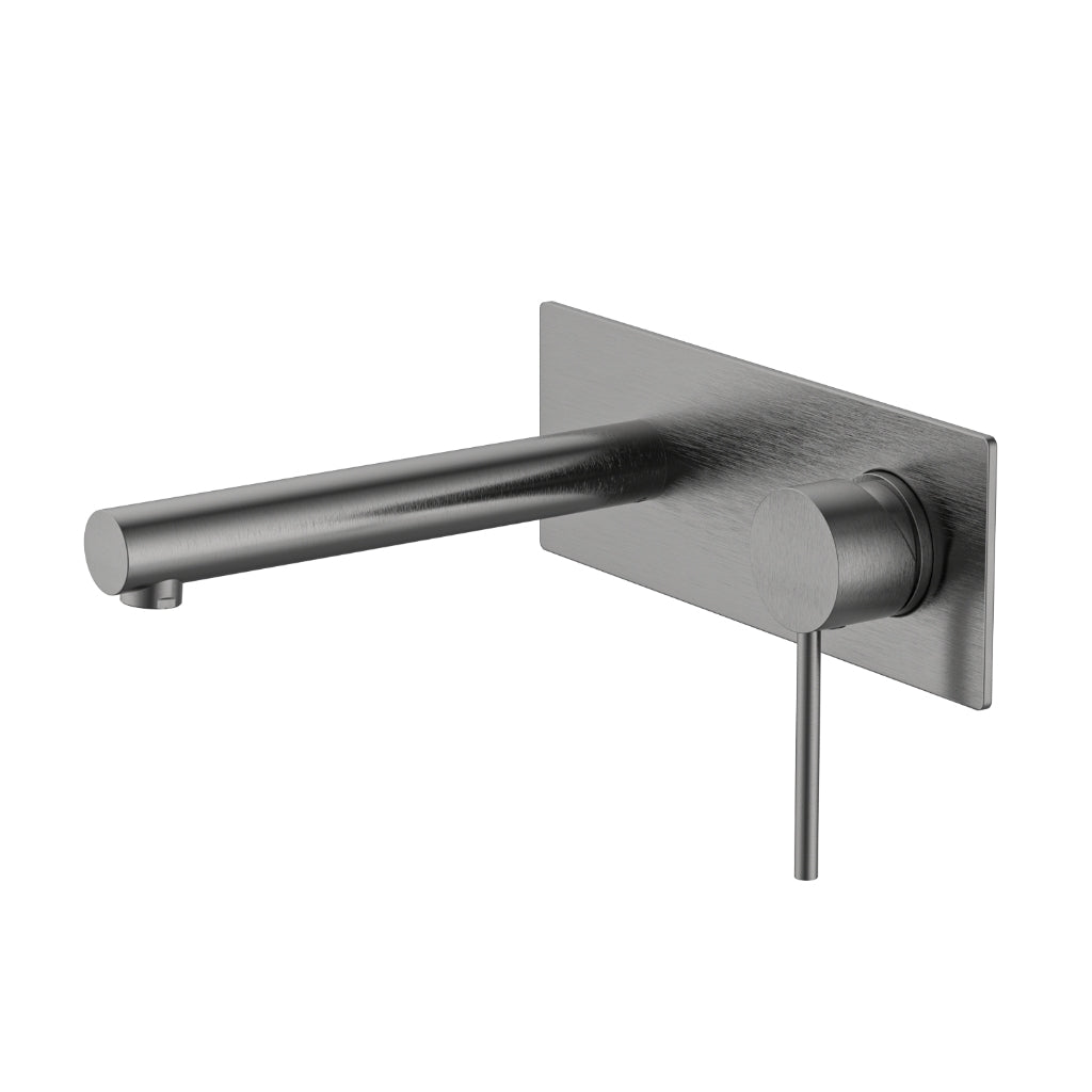Calla Rounded Square Basin/Bath Wall Mixer with Wall Plate