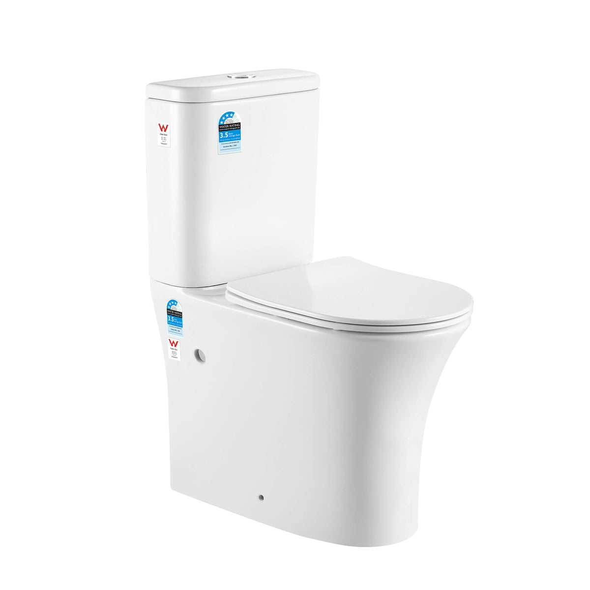 Calla 620 Back to Wall Rimless Toilet Suite – Gloss White