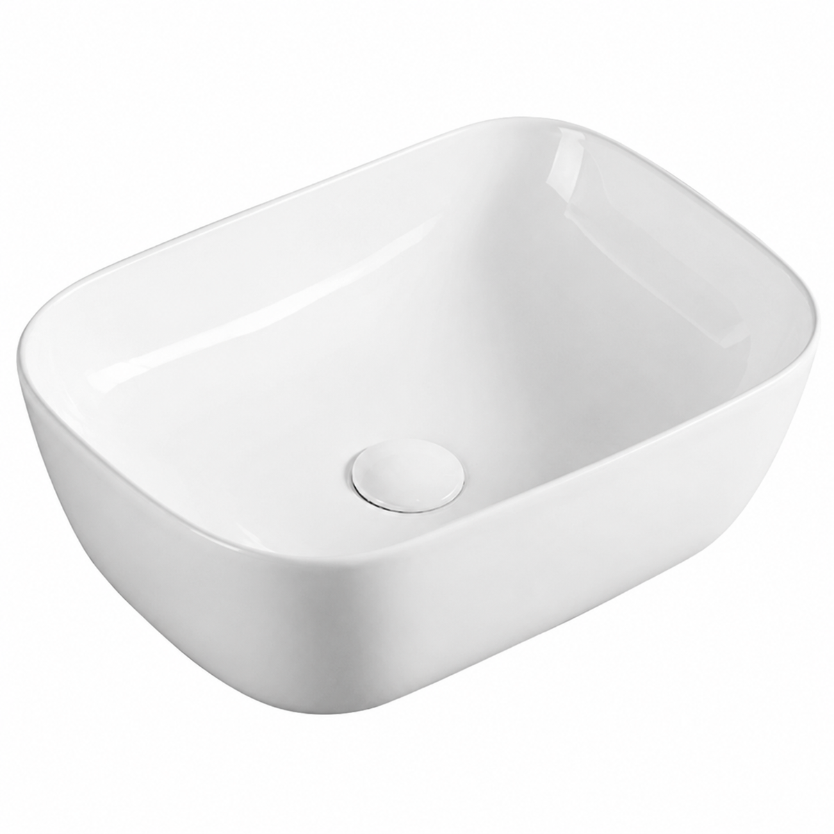 455×326×135mm Rectangle Above Counter Bathroom Basin – Matte White Ceramic
