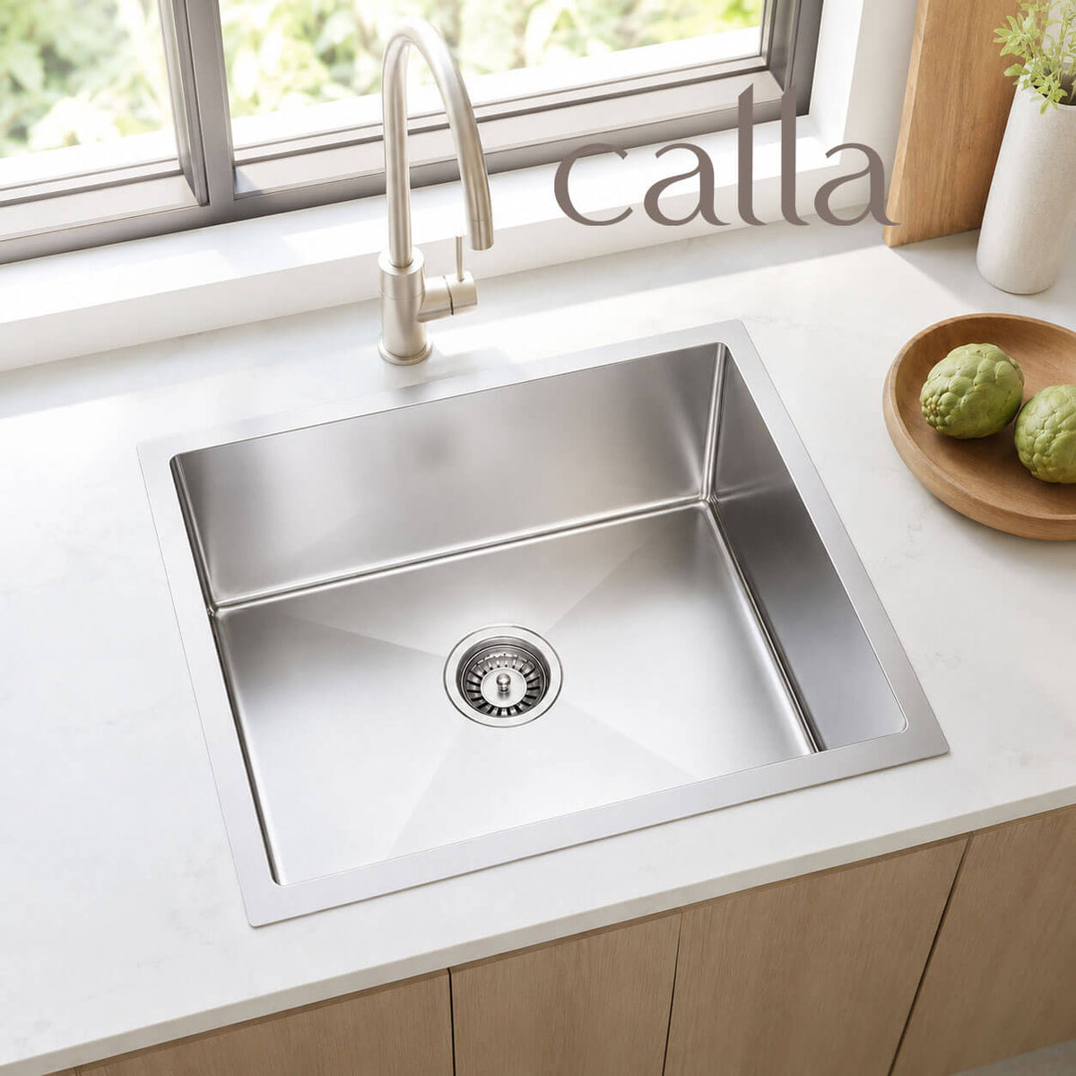 Calla 4545 Small Single Bowl Stainless Steel Sink