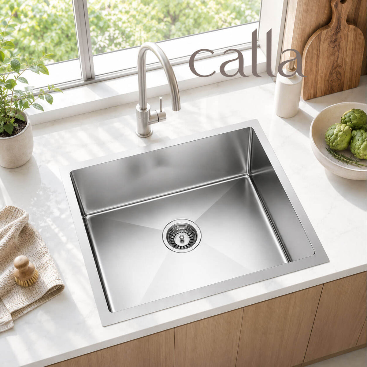 Calla 5545 Compact Single Bowl Stainless Steel Sink