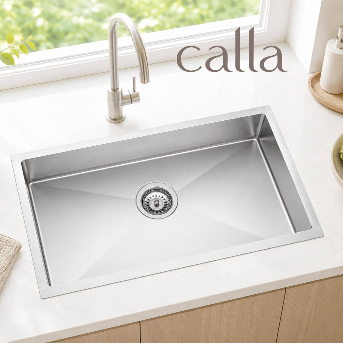 Calla 7045 Large Single Bowl Stainless Steel Sink