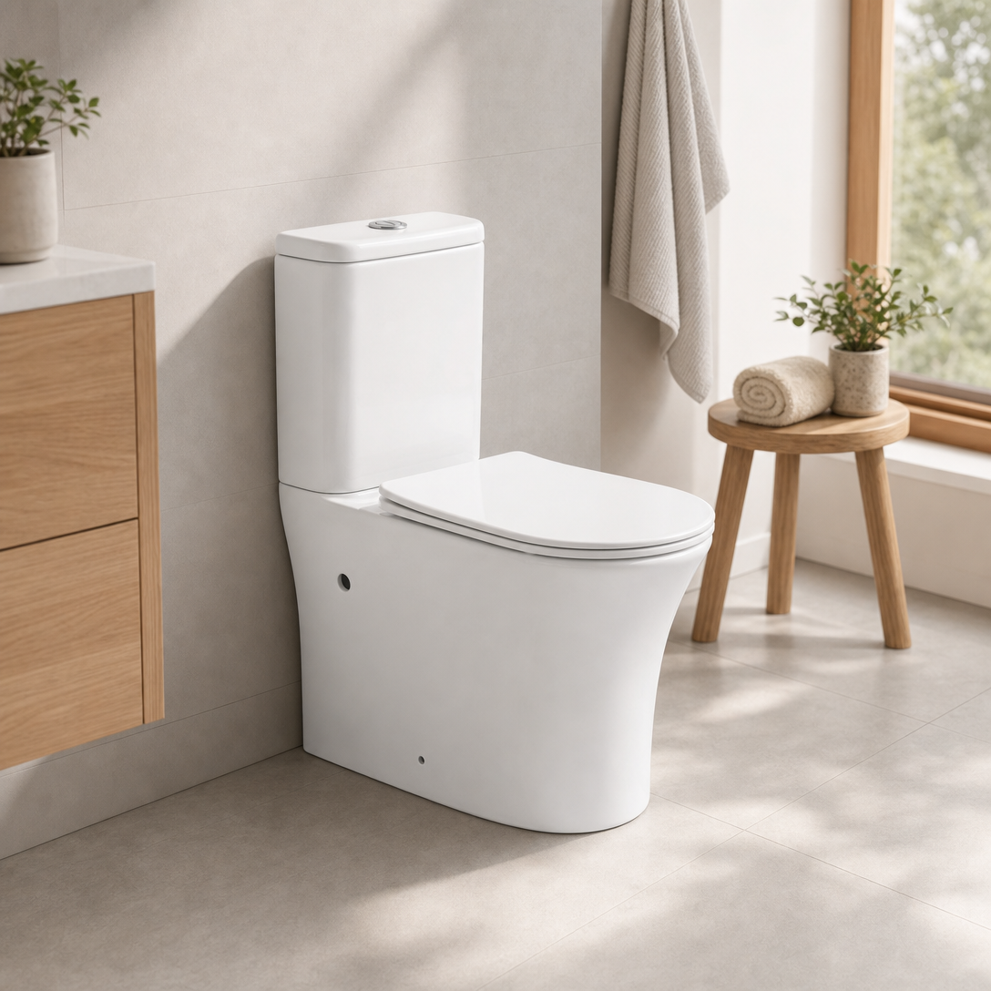 Buller 620 Back to Wall Rimless Toilet Suite – Gloss White