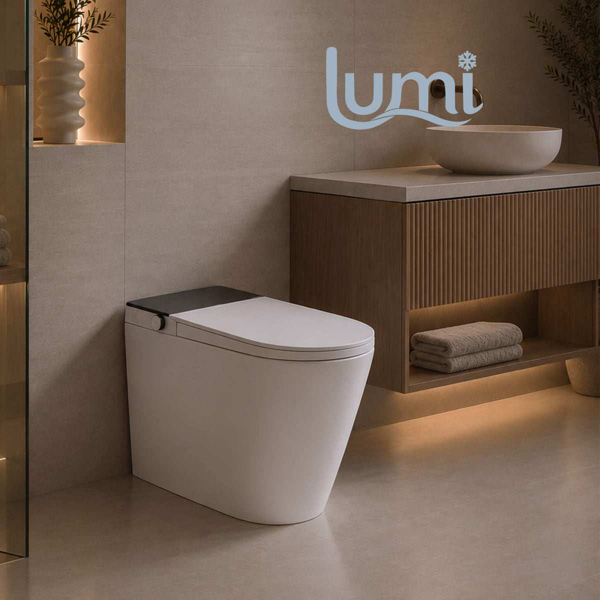 Lumi 678 Built-in Water Tank Smart Toilet with Rimless Tornado Flush