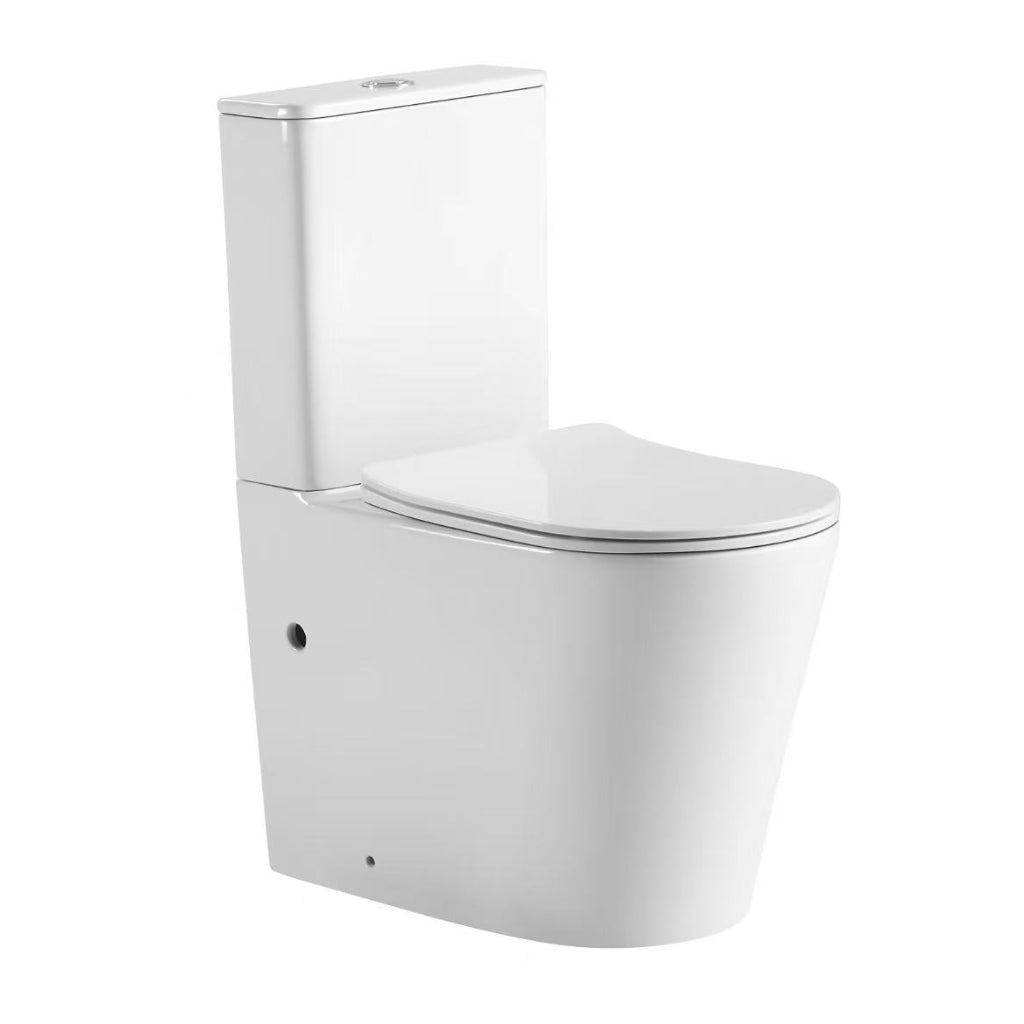 Canterbury 660 Back to Wall Rimless Tornado Toilet Suite – Gloss White