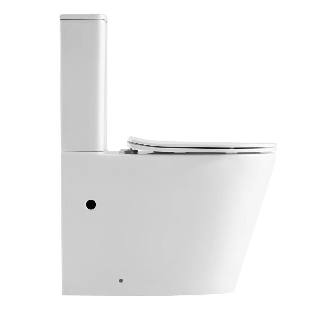 Canterbury 660 Back to Wall Rimless Tornado Toilet Suite – Gloss White