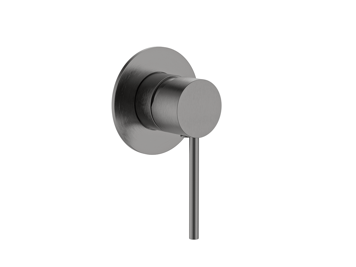 Calla Gun Metal Tall Rounded Square Basin Mixer Tap Bundle