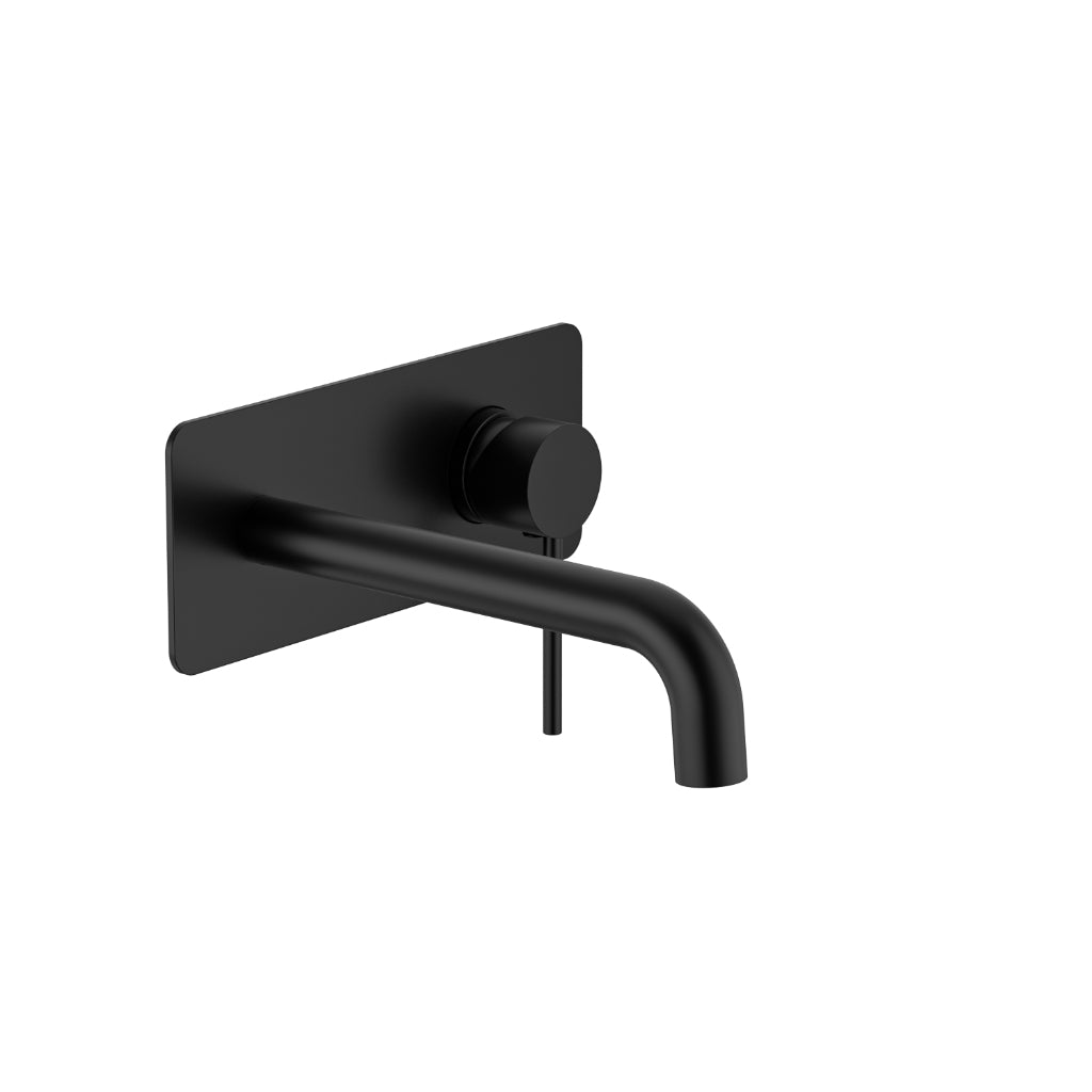 Calla Round Wall Basin/Bath Wall Mixer with Wall Plate