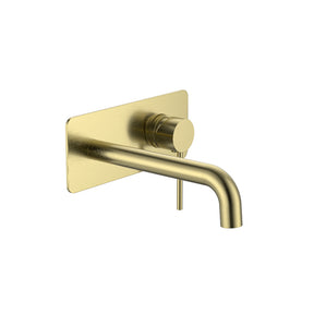 Calla Round Wall Basin/Bath Wall Mixer with Wall Plate