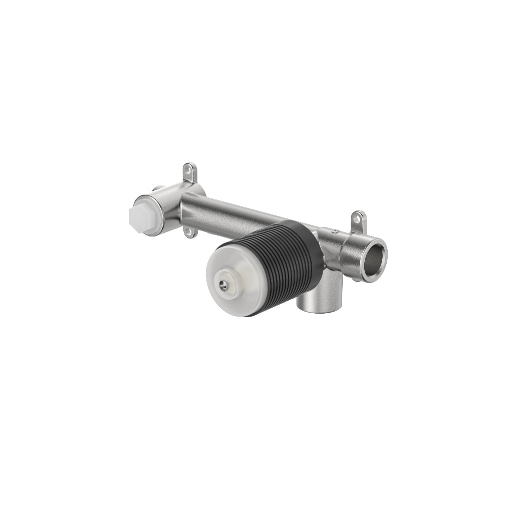 Calla Rounded Square Basin/Bath Wall Mixer with Wall Plate