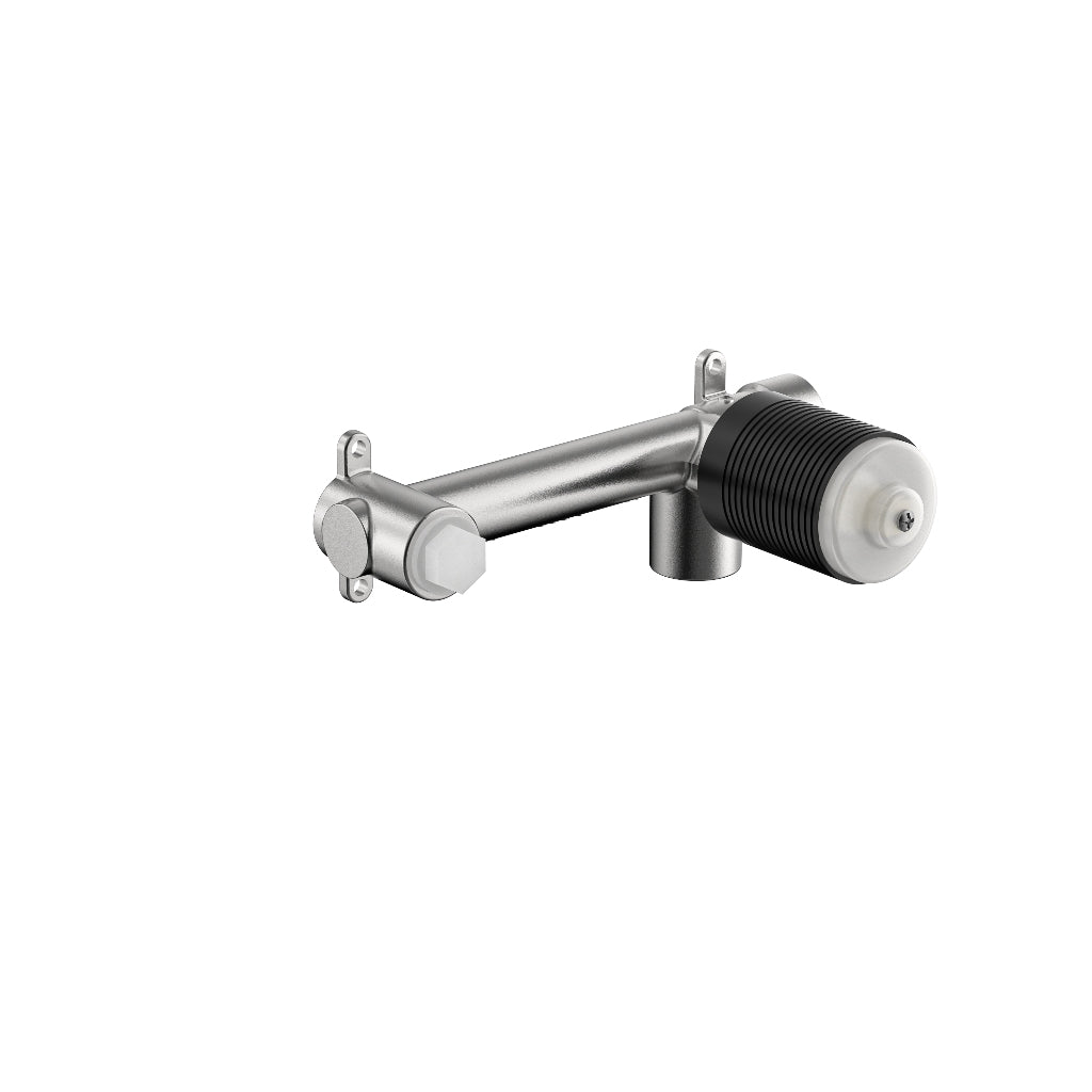 Calla Rounded Square Basin/Bath Wall Mixer with Wall Plate
