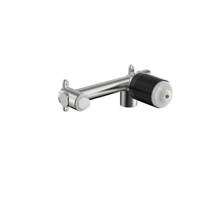 Calla Rounded Square Basin/Bath Wall Mixer with Wall Plate