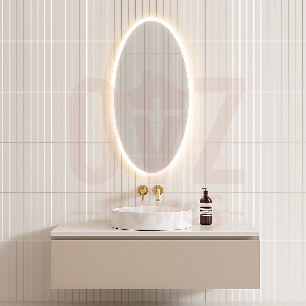 450x900mm Oval Backlit LED Mirror Touch Sensor Switch