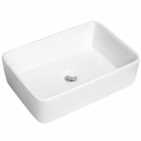 400×300×130mm Rectangle Above Counter Bathroom Basin – Matte White Ceramic