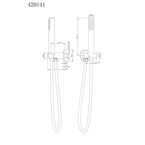 Calla Slimline Microphone Handheld Shower