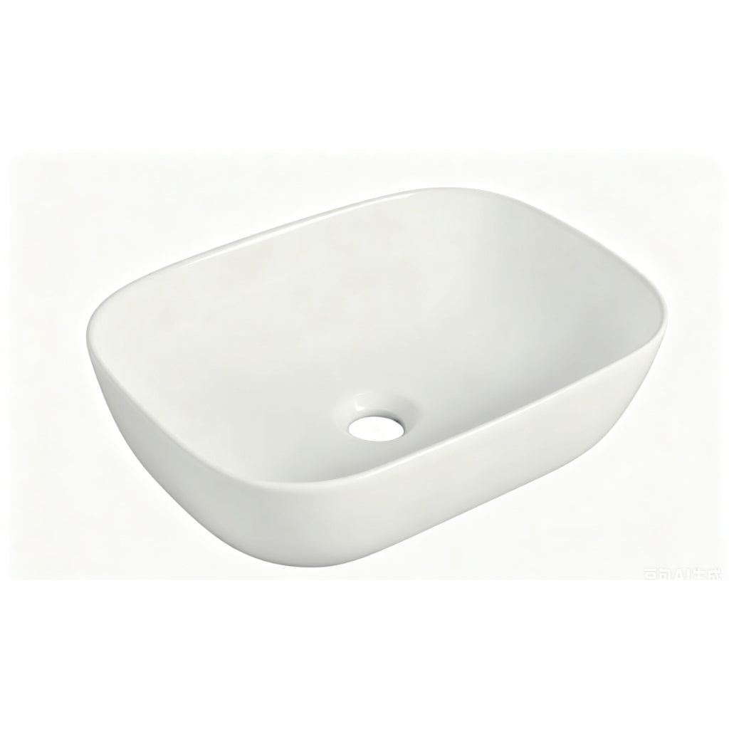 550*400*145mm Rectangle Above Counter Bathroom Basin – Gloss White Ceramic