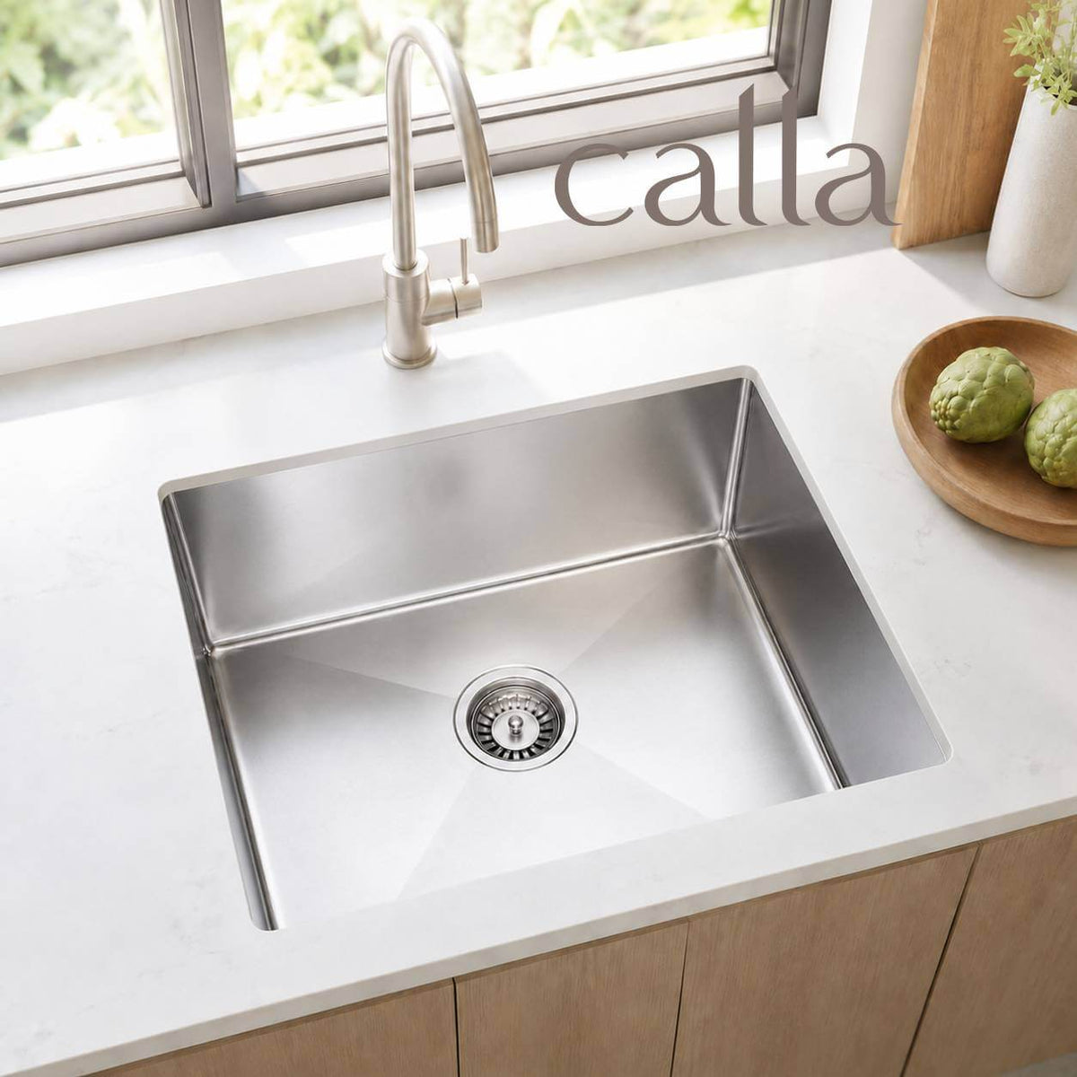 Calla 4545 Small Single Bowl Stainless Steel Sink