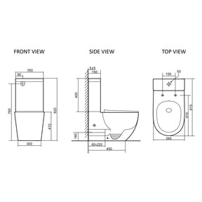 Buller 615 Back to Wall Rimless Toilet Suite – Gloss White