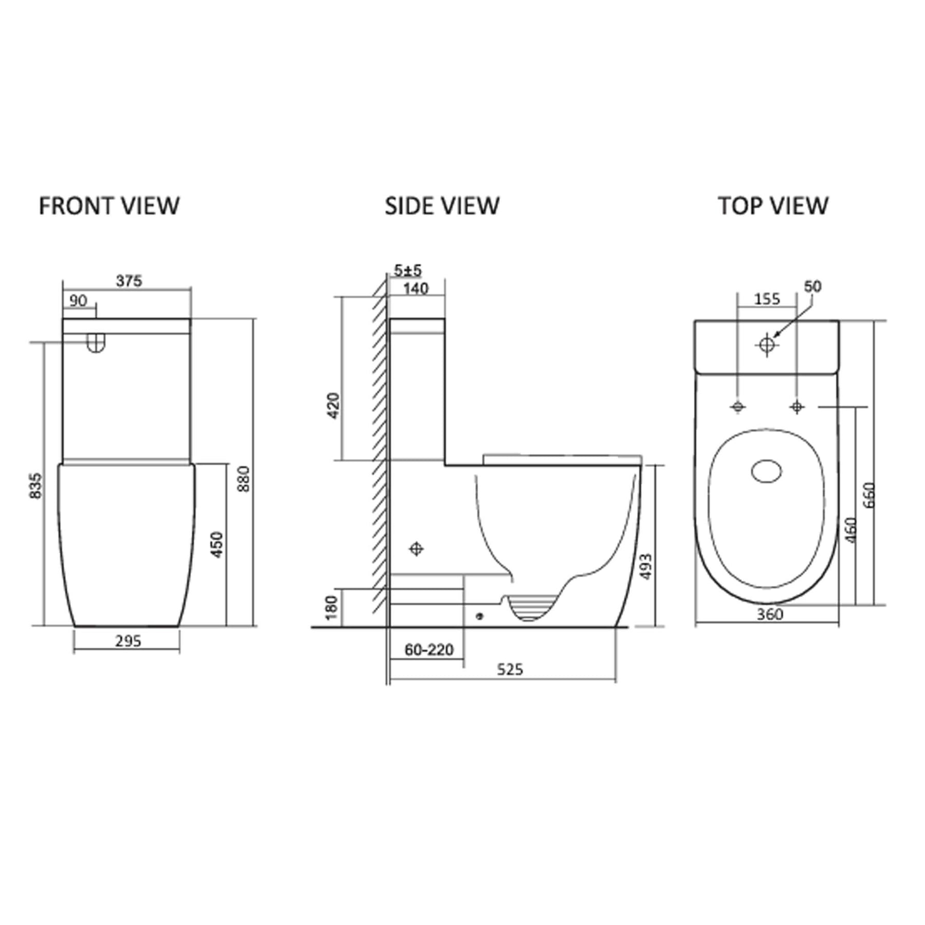 Lumi 665 Back to Wall Rimless Tornado Toilet Suite