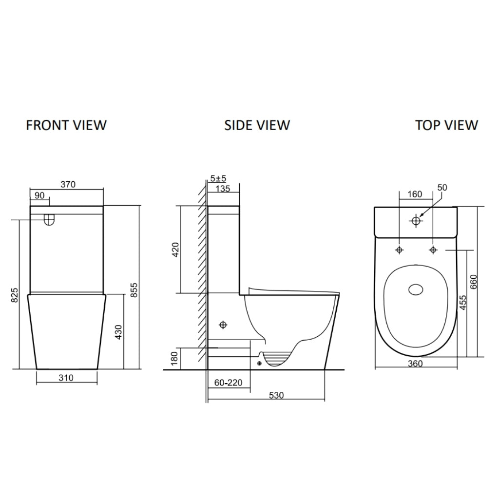 Canterbury 660 Back to Wall Rimless Tornado Toilet Suite – Gloss White