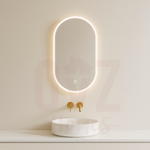 450/500/600/700mm Oval Frontlit LED Mirror Touch Sensor Switch