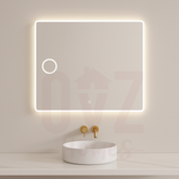 900/1200/1500mm Rectangle Frontlit LED Mirror Touch Sensor Switch With Magnifier