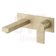 Wall Basin Bath Mixer Set Square Plates In Various Colour Lead-free copper