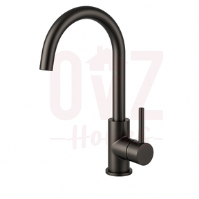 Gooseneck Swivel Sink Mixer Stainless Steel Variant Colour Available Lead-free copper