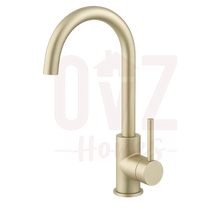 Gooseneck Swivel Sink Mixer Stainless Steel Variant Colour Available Lead-free copper