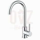 Gooseneck Swivel Sink Mixer Stainless Steel Variant Colour Available Lead-free copper