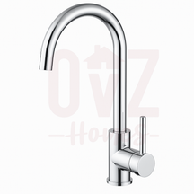 Gooseneck Swivel Sink Mixer Stainless Steel Variant Colour Available Lead-free copper