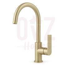 Round  360° Swivel Sink Mixer Tap Gooseneck Spout
