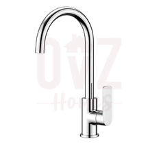 Round  360° Swivel Sink Mixer Tap Gooseneck Spout