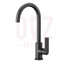 Round  360° Swivel Sink Mixer Tap Gooseneck Spout
