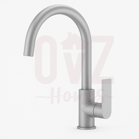 Round  360° Swivel Sink Mixer Tap Gooseneck Spout