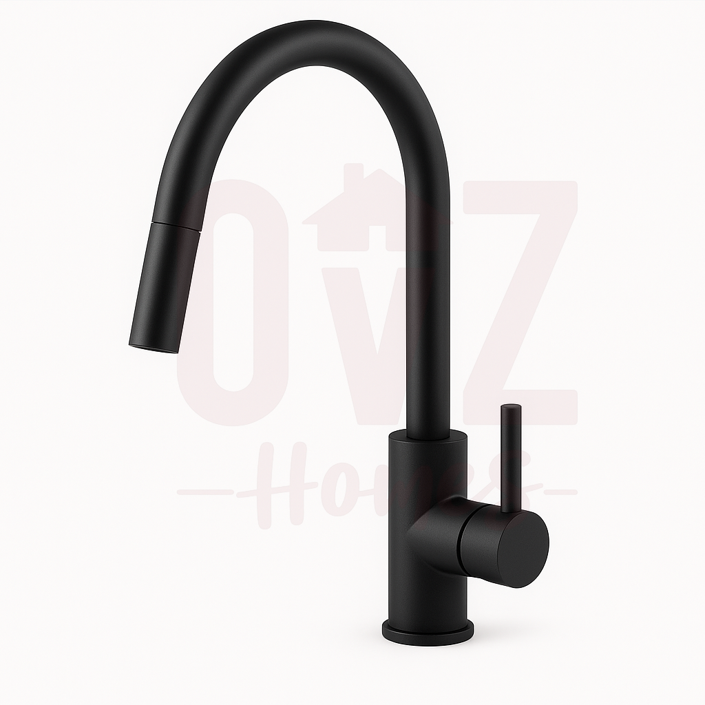 Brass Round Pull Out Sink Mixer Tap with 360° Swivel Variant Colour Available Lead-free copper