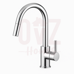Brass Round Pull Out Sink Mixer Tap with 360° Swivel Variant Colour Available Lead-free copper