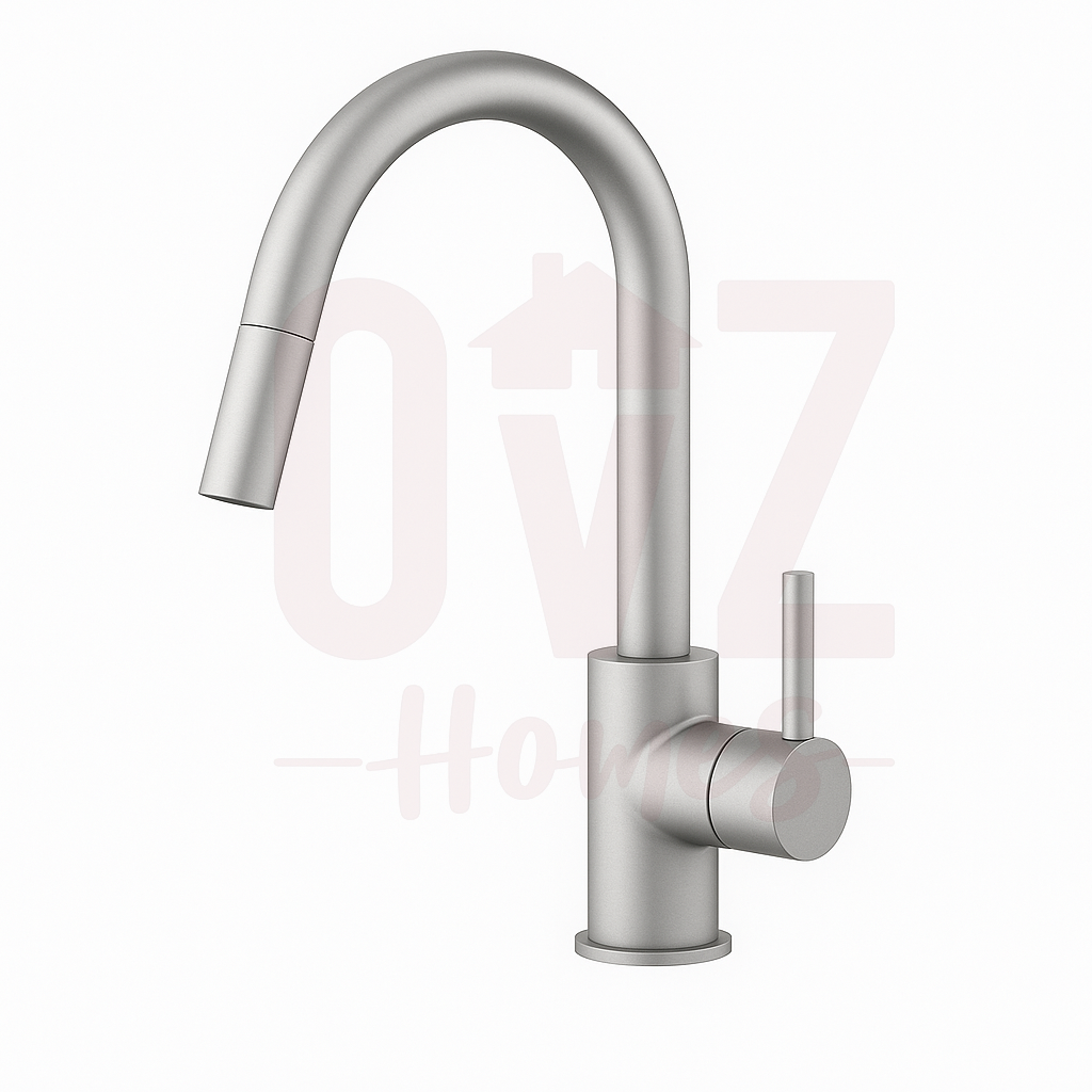 Brass Round Pull Out Sink Mixer Tap with 360° Swivel Variant Colour Available Lead-free copper