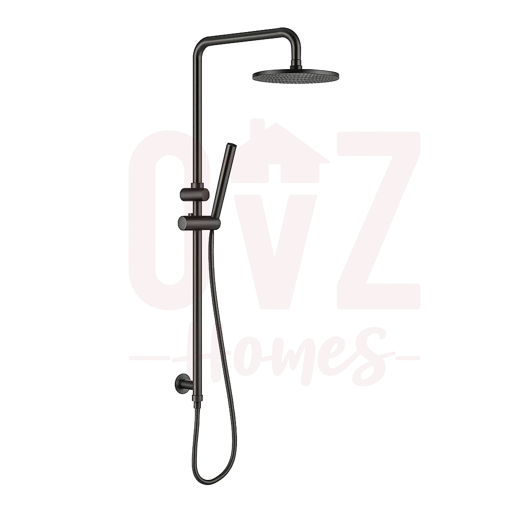 Round Sliding Shower Rail with 3 Mode Handheld Shower Set Variant Colour Available Lead-free copper